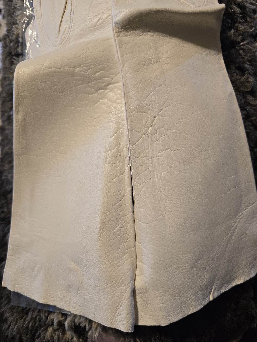 Vintage White Leather Gloves - Picture 3 of 5